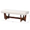 Baxton Studio Theo Japandi Cream Boucle Fabric and Walnut Brown Finished Wood Bench 228-12923-ZORO - alternate 6